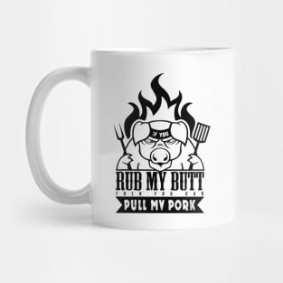 'Rub My Butt Pull My Pork' Cute BBQ Gift Mug